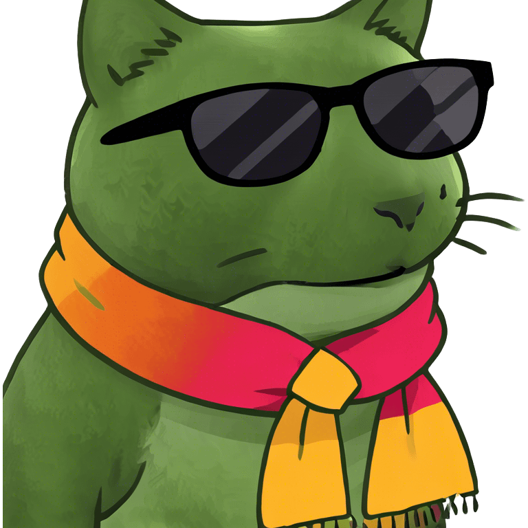 Cat with sunglasses emoji