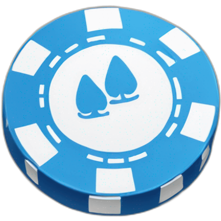 blue poker chip emoji