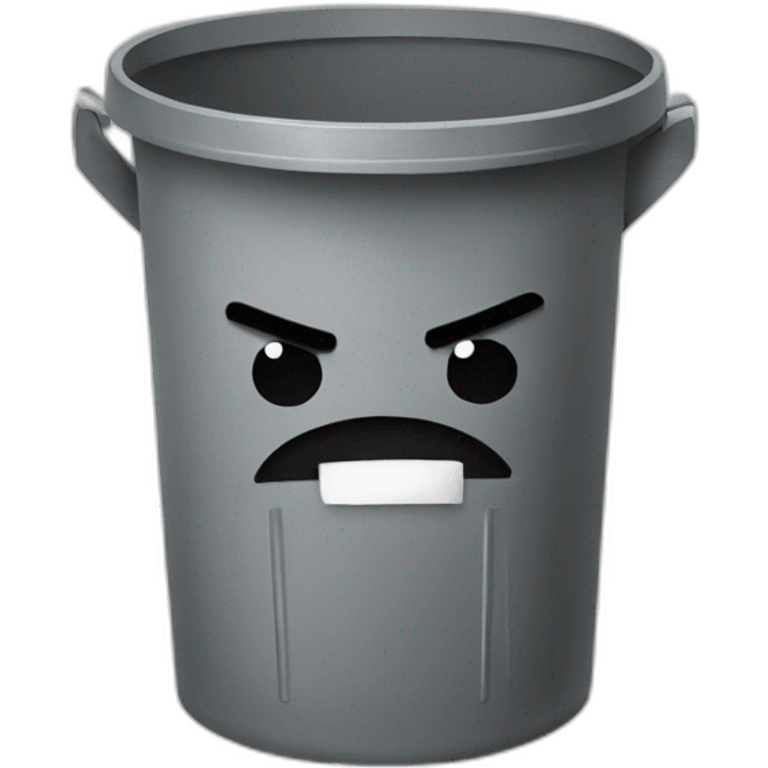 angry trash can emoji