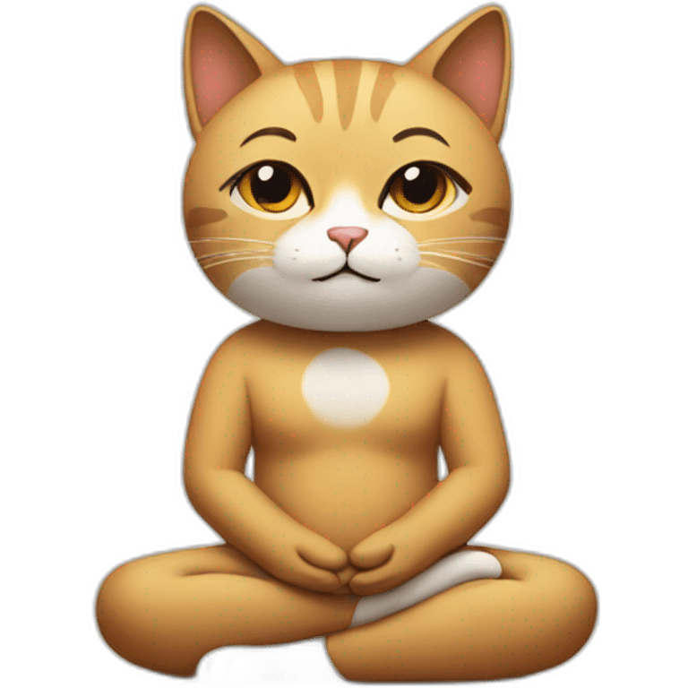 meditating cat emoji