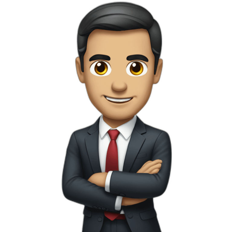 Pedro Sánchez in suit approving emoji