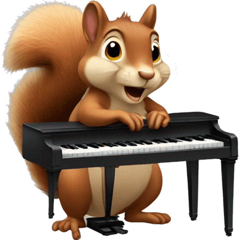 Squirrel play piano emoji