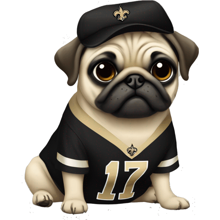 New Orleans saints pug emoji