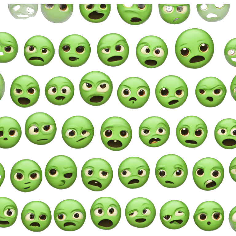 alien emoji with all emotions emoji