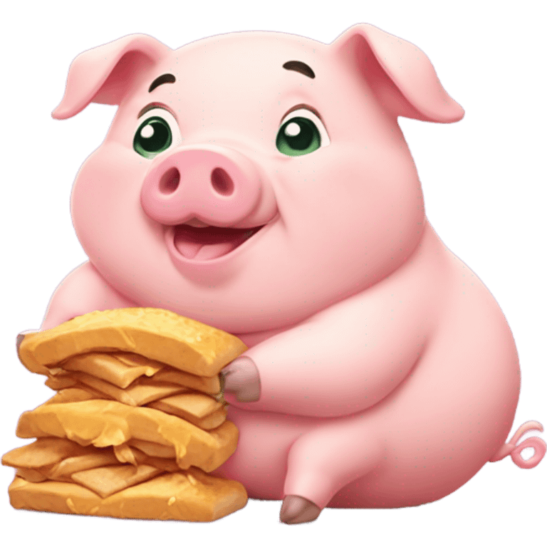 Greedy pig emoji