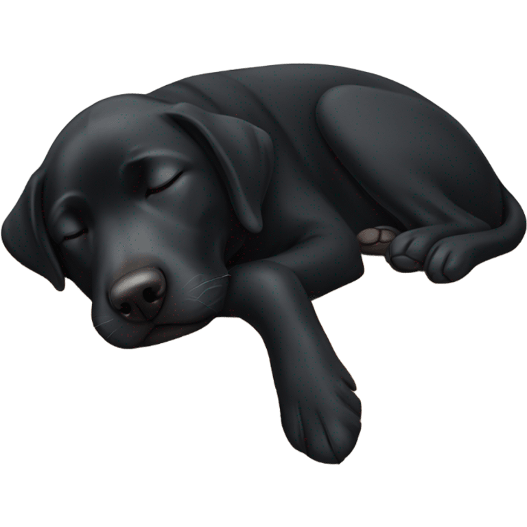 black labrador sleeping emoji