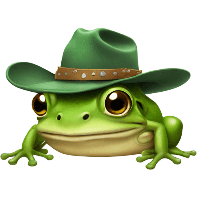 Frog wearing a cowboy hat  emoji