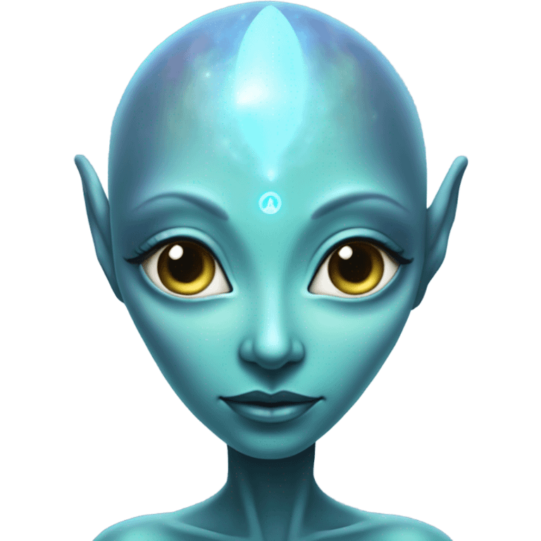 Pleiadian alien female third eye full body emoji