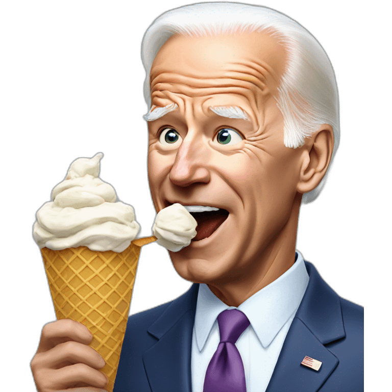 Joe biden eating ice cream emoji