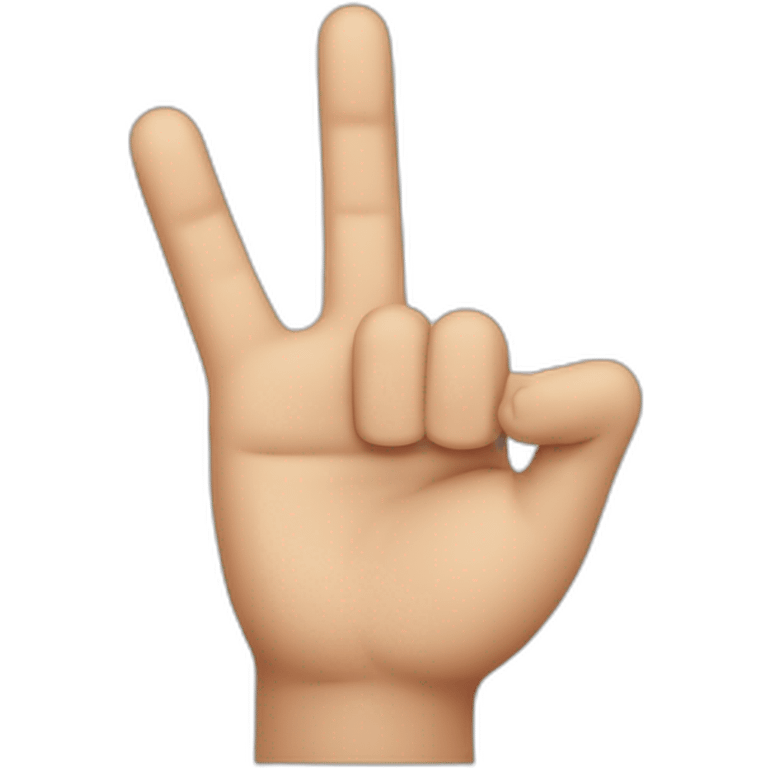 Palm of one hand open except for the middle finger, which is extended outwards emoji