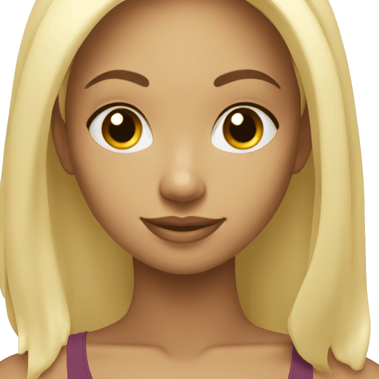 yoga girl blonde  emoji