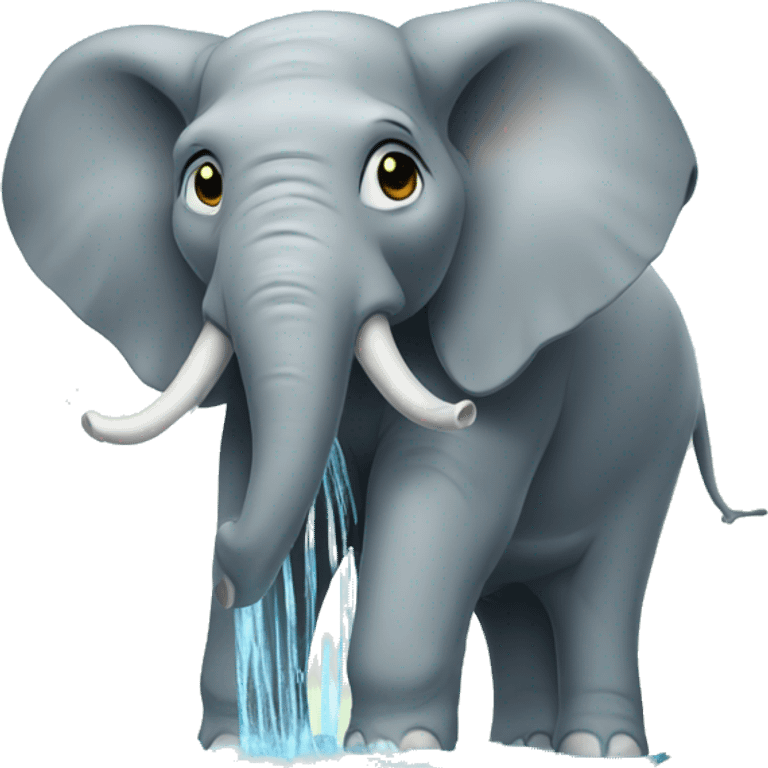 Elephant is spring water  emoji