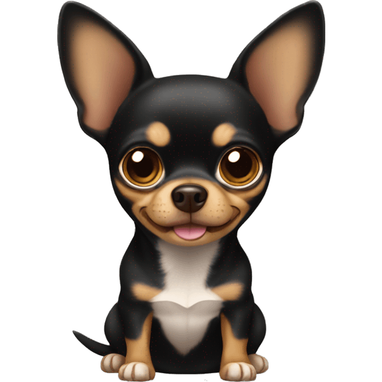 black and brown Chihuahua emoji