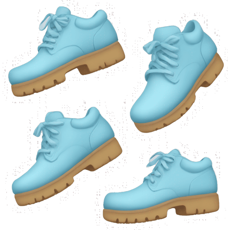 pastel blue shoes emoji