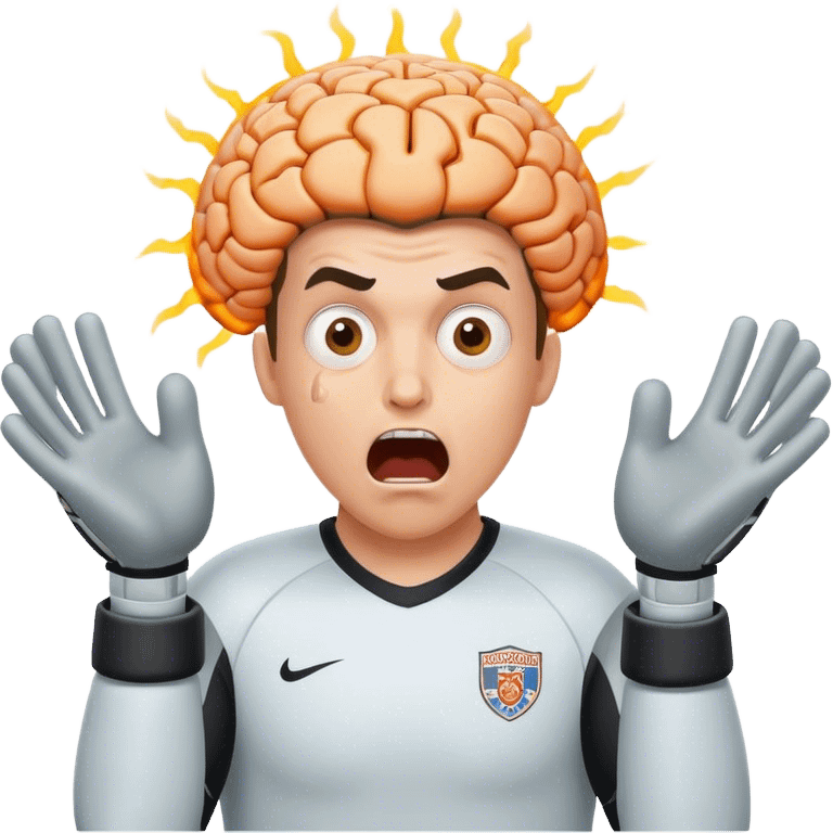 goalkeeper with brain explosion emoji