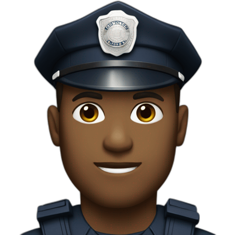 Los Angeles Police Officer white male emoji