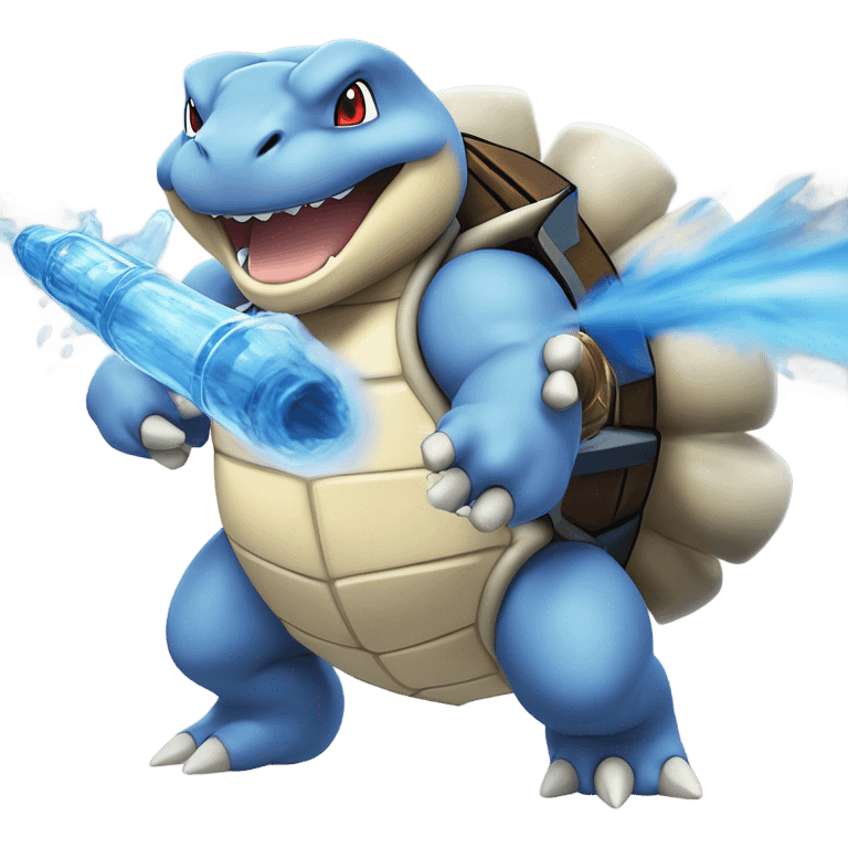 Blastoise fighting Charizard emoji