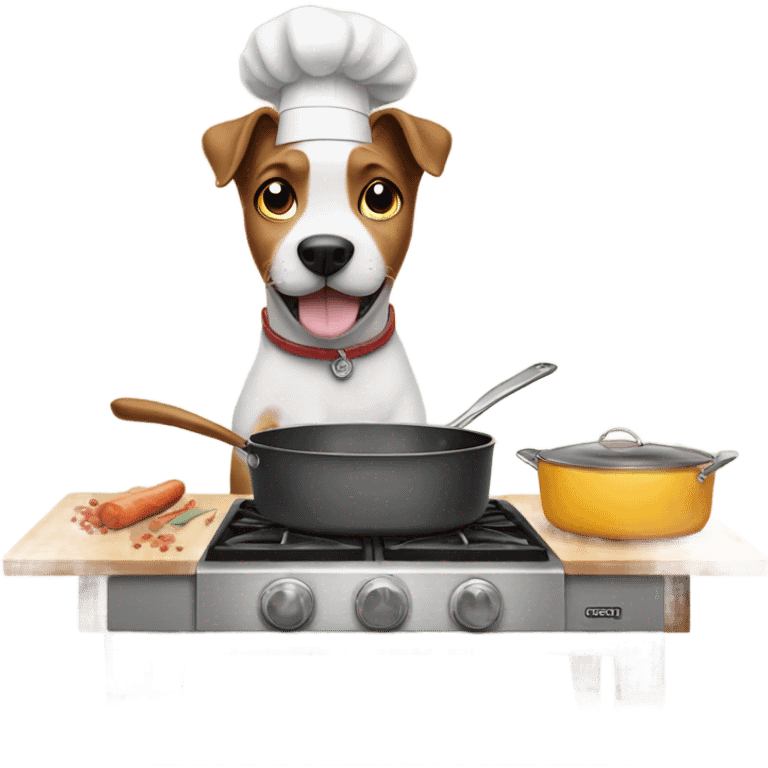 Dog cooking emoji