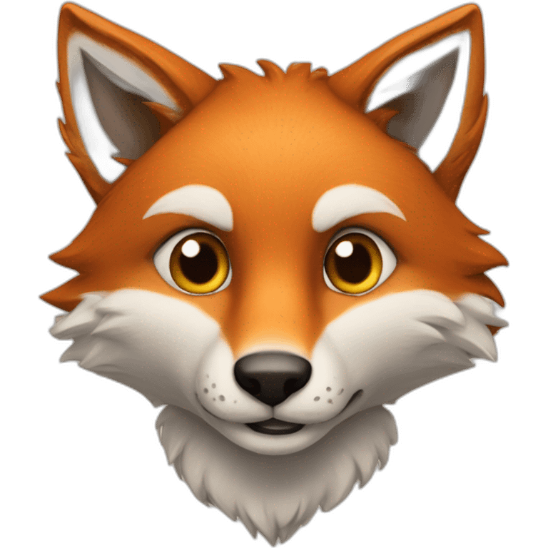 Renard amoureux d'une renarde  emoji