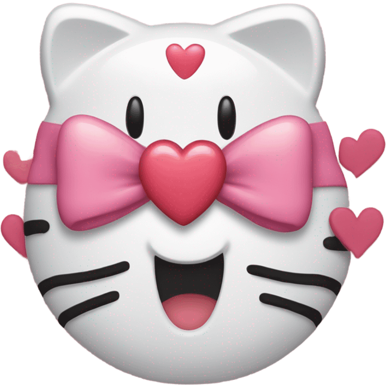 Hello kitty love emoji