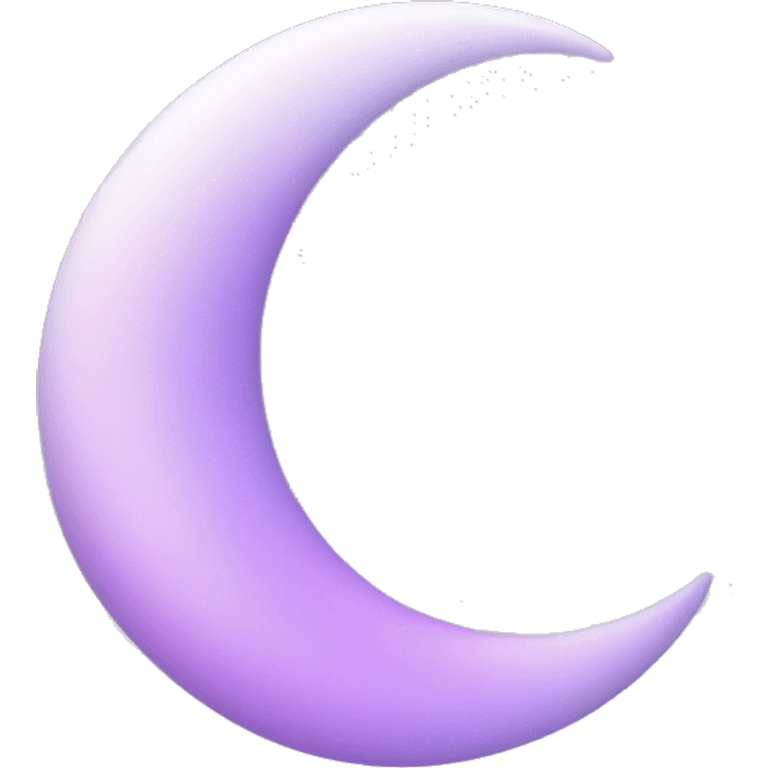 Pastel lilac-gradient crescent emoji