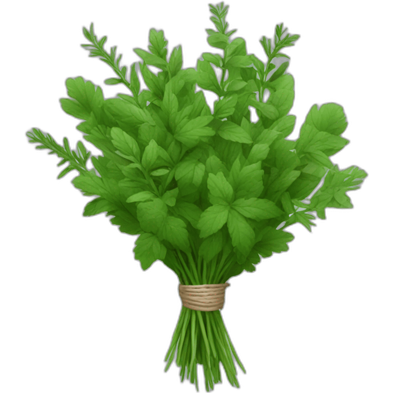 bouquet of green herbs emoji