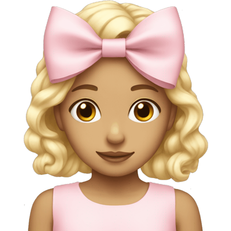 Light pink bows emoji