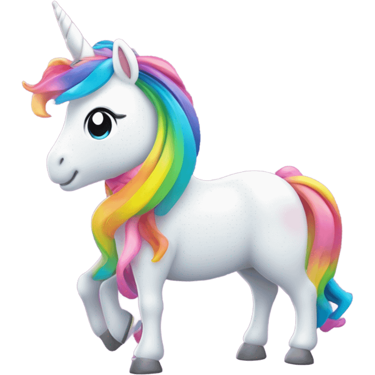 Unicornio con arcoíris  emoji