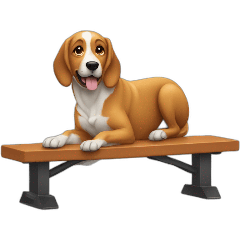 Dog on a musculation bench emoji