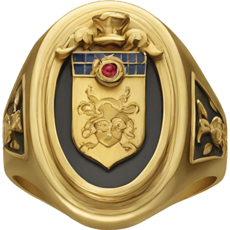 signet ring with coat of arms emoji