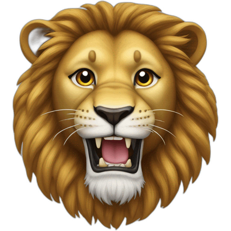 Un lion avec le drapeau du cameroune emoji