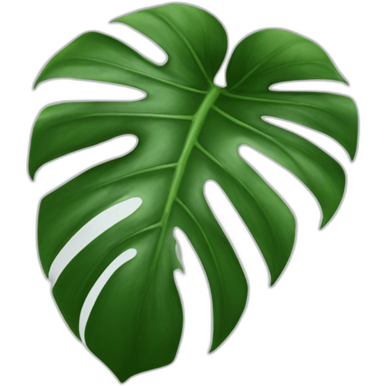 green monstera deliciosa leaf emoji