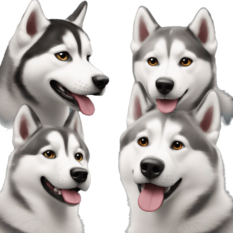 5 huskies emoji