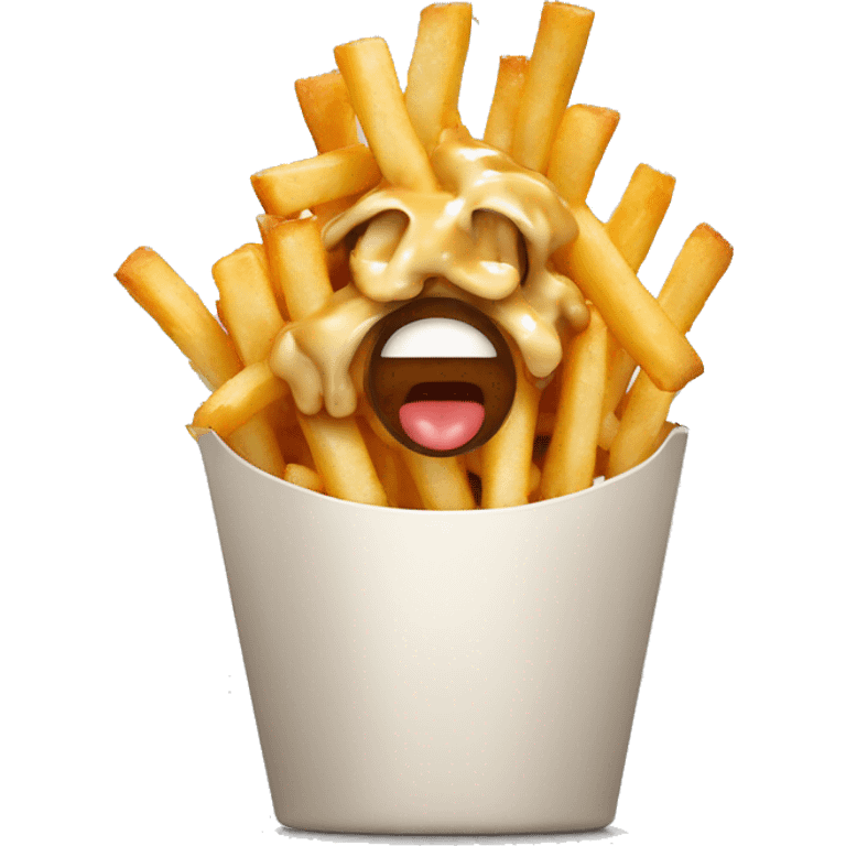 Poutine qui mange un macdo emoji