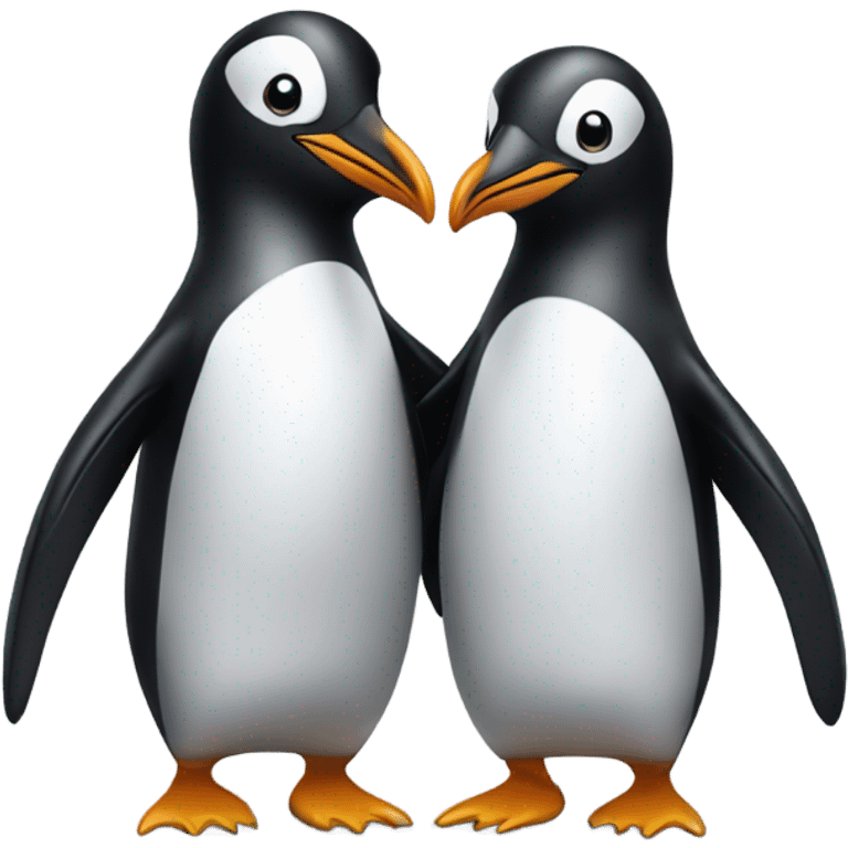 Penguins holding hands emoji