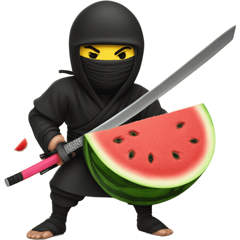 Ninja eating watermelon  emoji