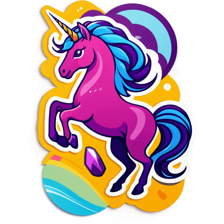 Aquarius unicorn amethyst emoji