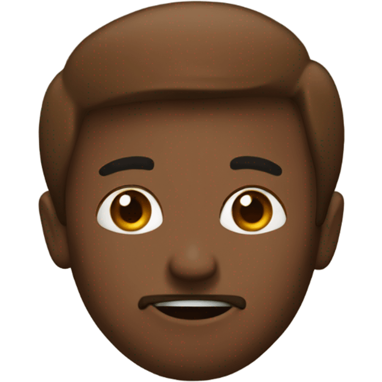 Brown emoji with pew pew emoji