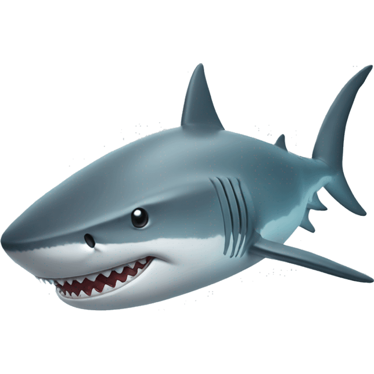 Shark with a car on its hand flying underwater emoji