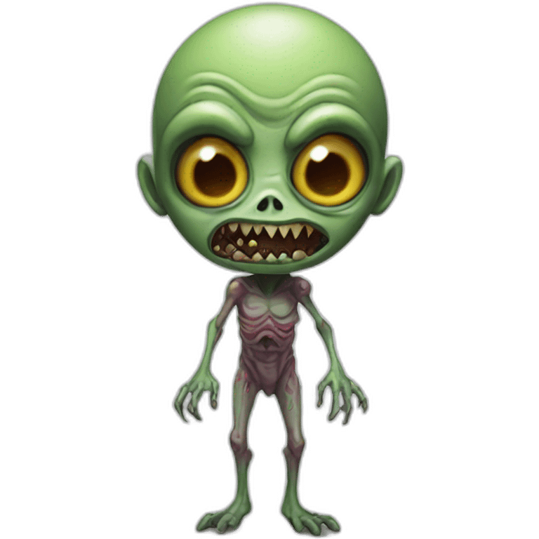 Alien as a zombie emoji