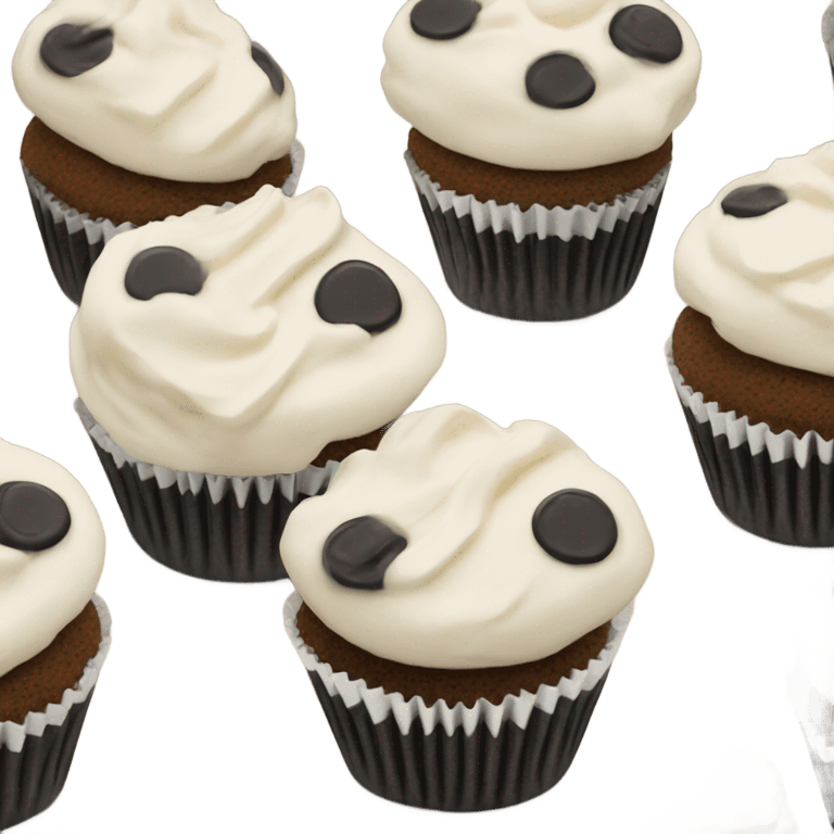 Cookies and cream cupcake  emoji