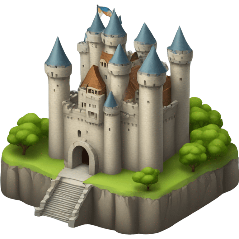 front view giant castle emoji