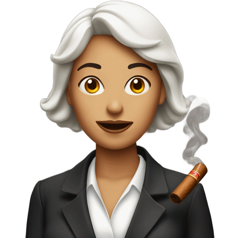 Woman with cigar emoji