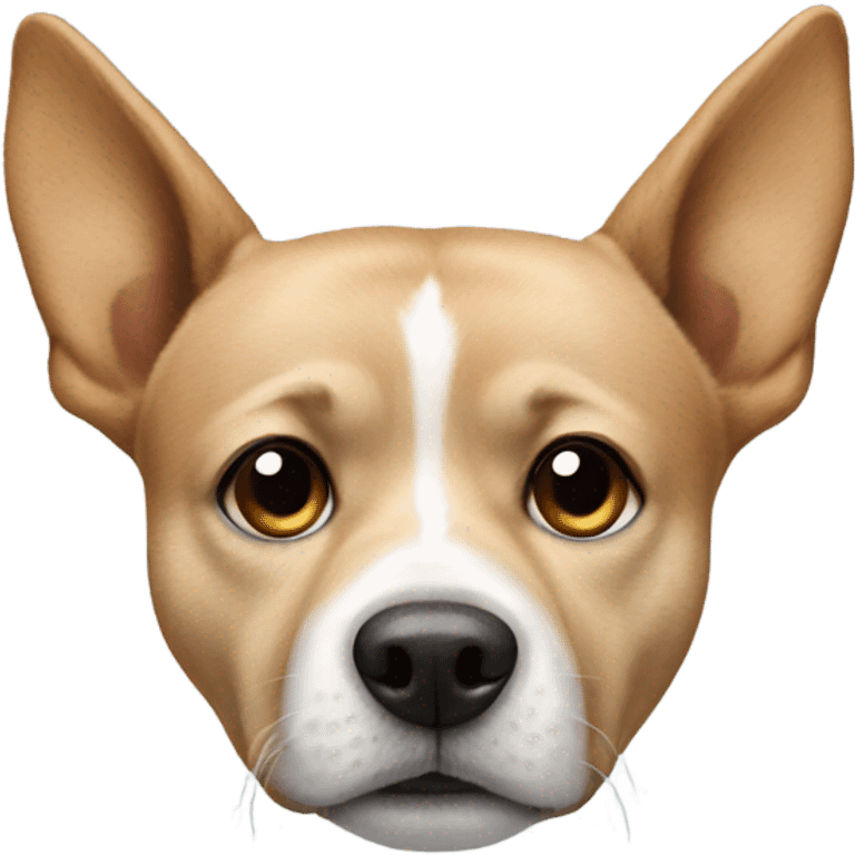 Dog with a pop on its head  emoji