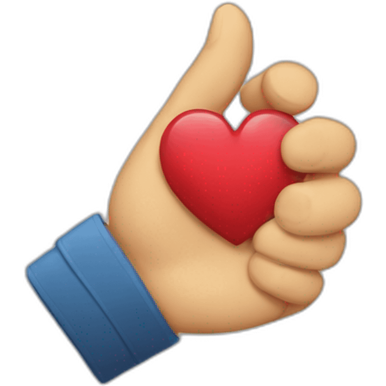 corazón mano emoji