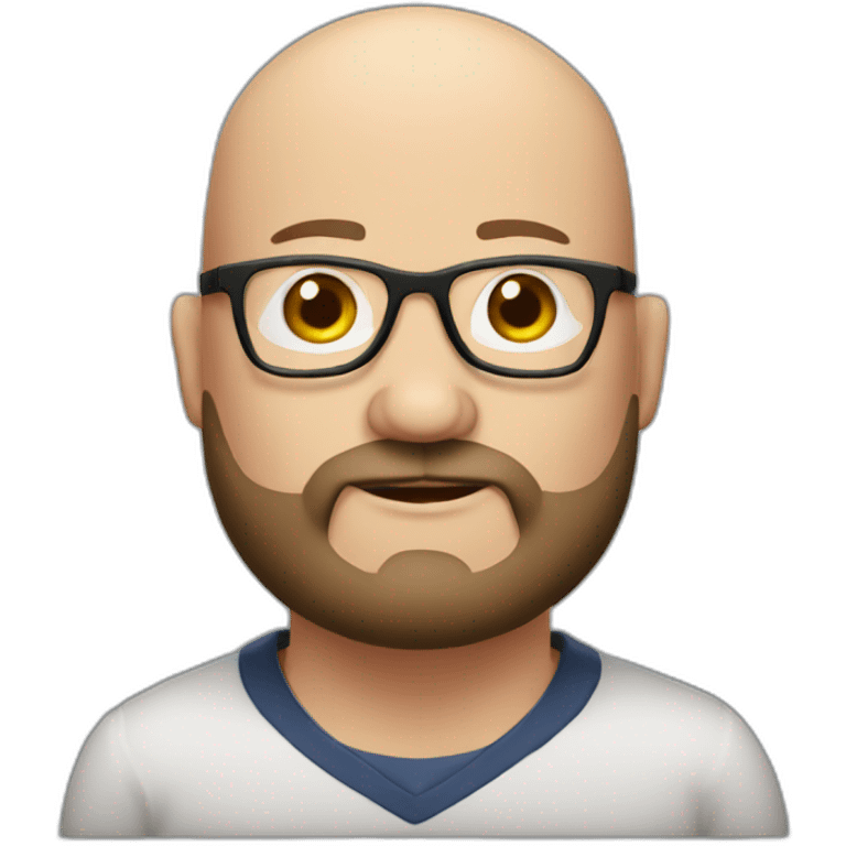 fat-bald-man-with glasses and beard eating meat emoji