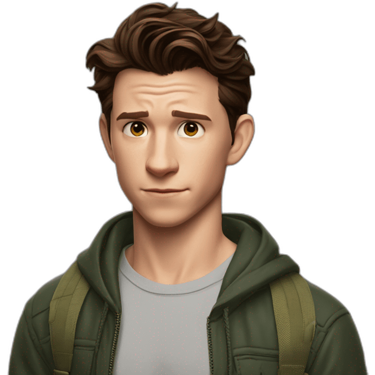 Tom Holland déguisé en  Spider-Man emoji