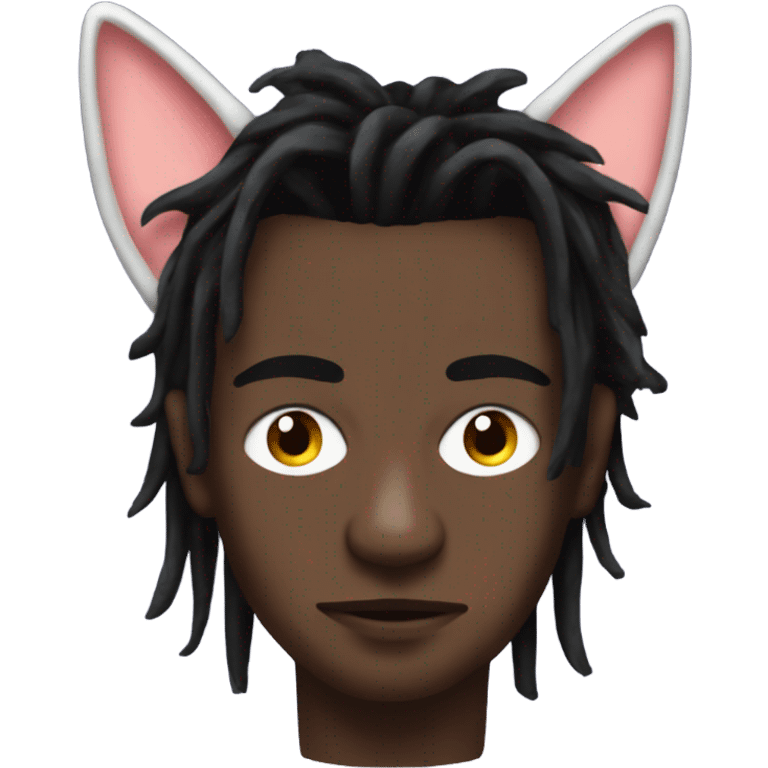 Playboi Carti vampire with cat ears and a tail on all fours emoji