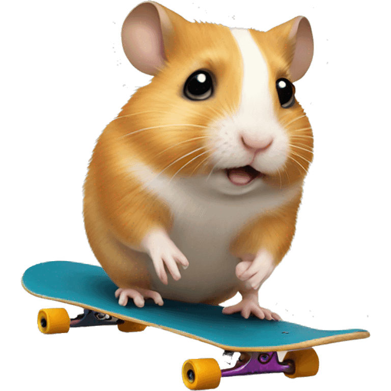 Hamster on skateboard emoji