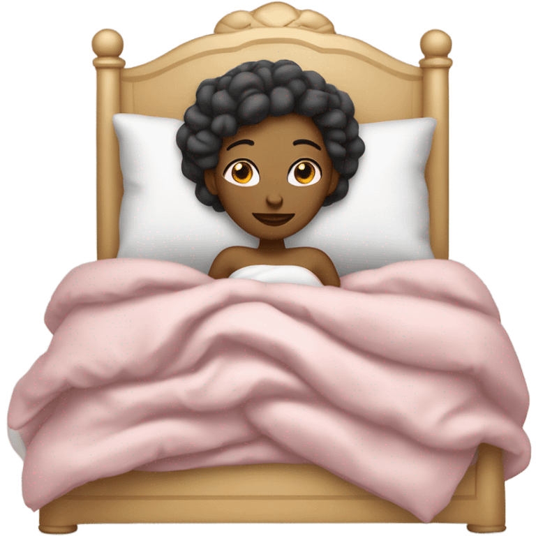 Queen sleeping in bed emoji